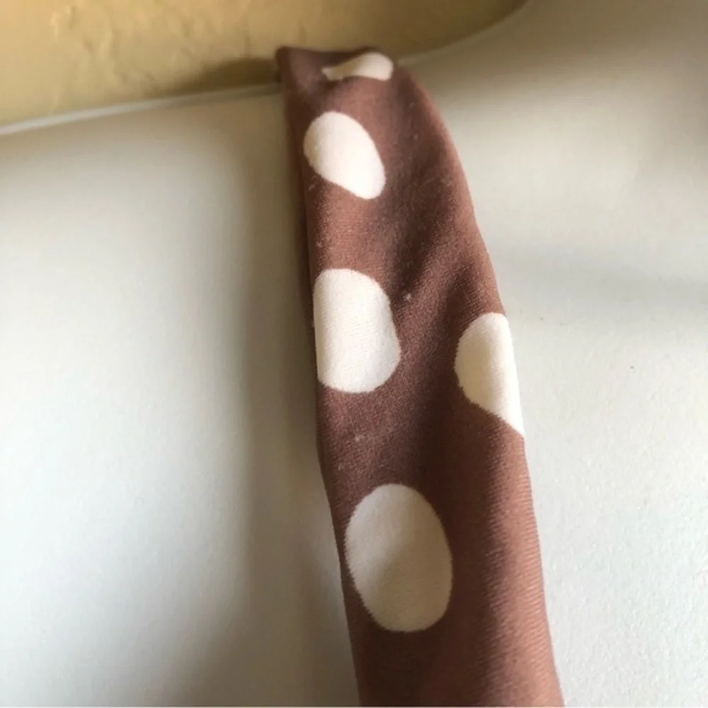 Abercrombie and Fitch taupe brown polka dot underwire bikini top xs - Picture 8 of 12